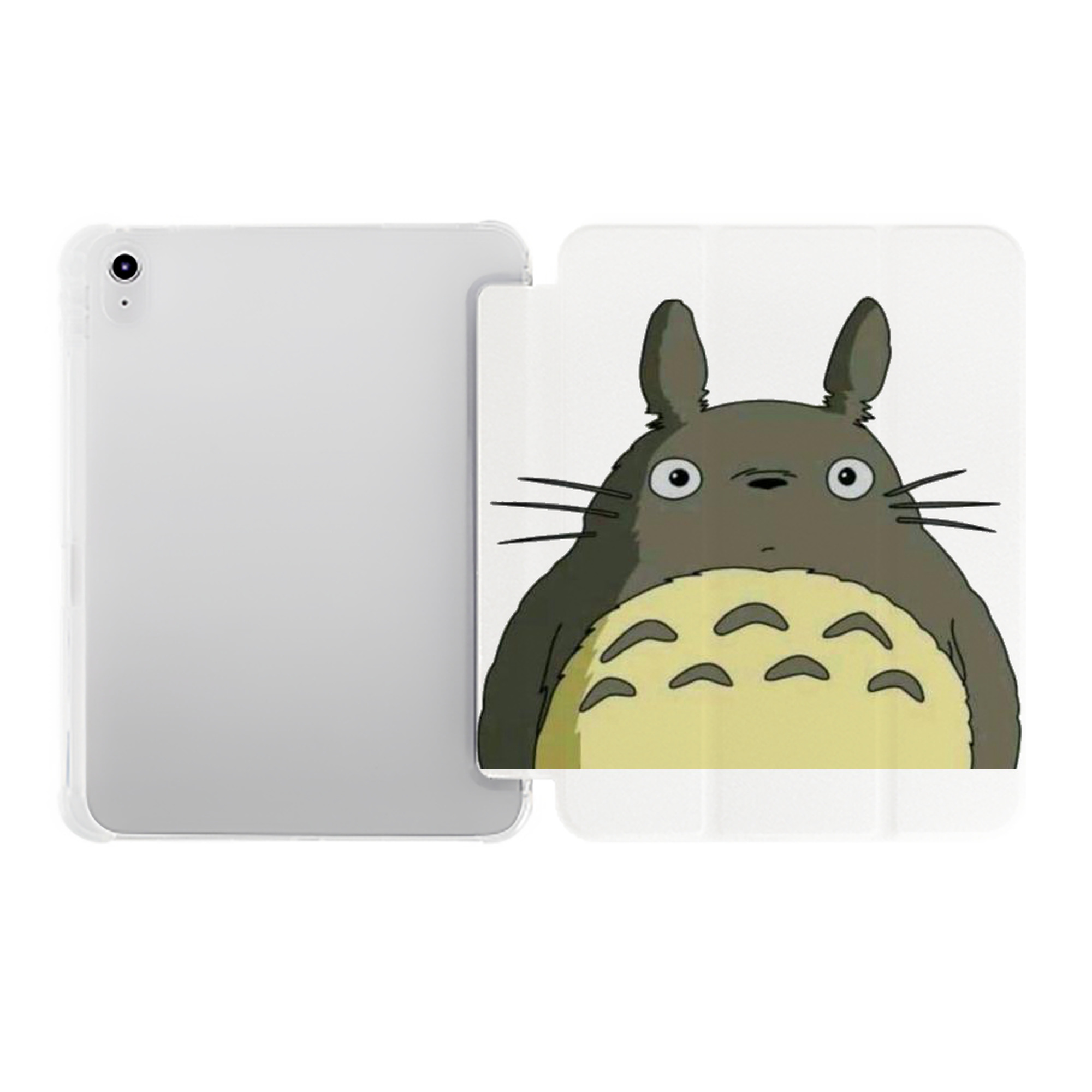 （画像用） となりのトトロ 草壁メイ 草壁サツキ My Neighbor Totoro Satsuki Kusakabe Mei Kusakabe IPad ケース ペン収納付き 三つ折りスタンド PUレザー×シリコン 対応機種9.5/10.5/10.9インチ
